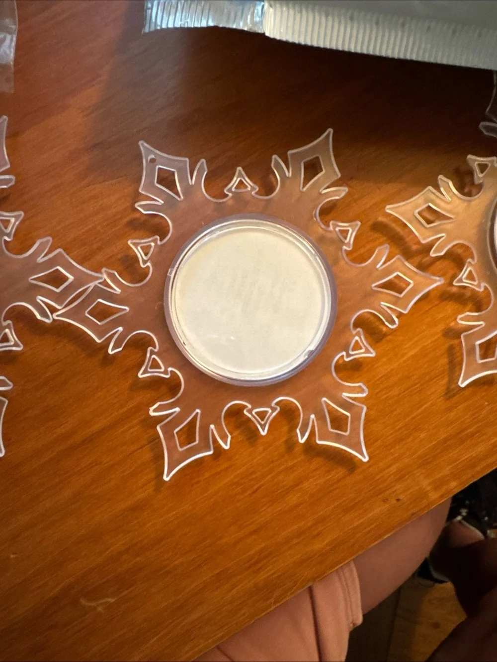 Clear Snowflake  photo ornaments set of 3
